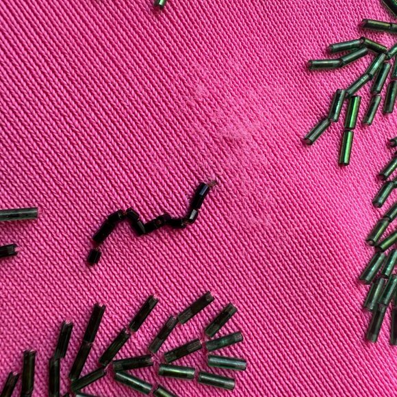 Sweaterworks Sleeveless Round Neck Tropical Embellished Tank Top Women's Size XL - Picture 6 of 7